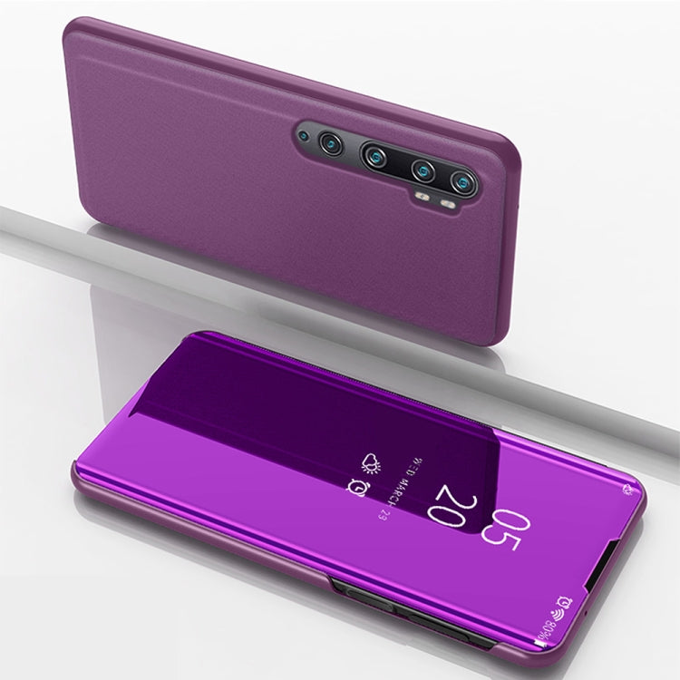 Plated Mirror Horizontal Flip Leather Case with Holder, For Xiaomi Mi Note10 / Note 10 Pro
