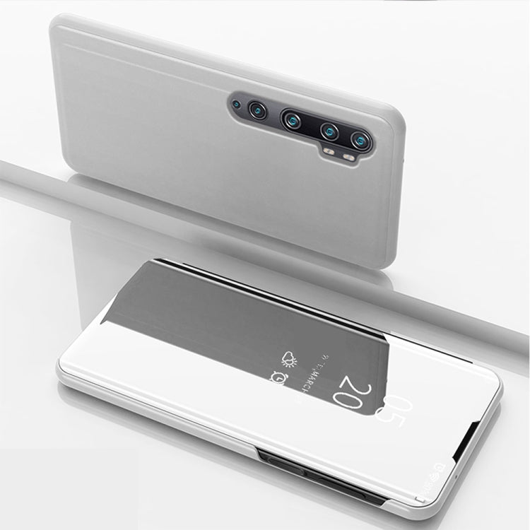 Plated Mirror Horizontal Flip Leather Case with Holder, For Xiaomi Mi Note10 / Note 10 Pro