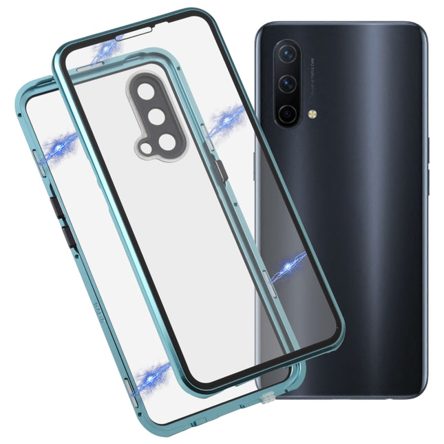 Full Cover Magnetic Metal Tempered Glass Phone Case, For OnePlus Nord 2 5G, For OnePlus Nord CE 5G