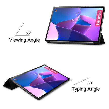 Three-folding Holder Custer Texture Leather Tablet Case, For Lenovo Tab P12 Pro 12.6, For Nokia  T20, For TCL Tab 10s