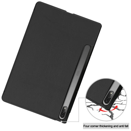 Three-folding Holder Custer Texture Leather Tablet Case, For Lenovo Tab P12 Pro 12.6, For Nokia  T20, For TCL Tab 10s