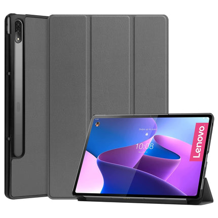 Three-folding Holder Custer Texture Leather Tablet Case, For Lenovo Tab P12 Pro 12.6, For Nokia  T20, For TCL Tab 10s