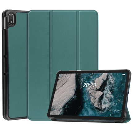 Three-folding Holder Custer Texture Leather Tablet Case, For Lenovo Tab P12 Pro 12.6, For Nokia  T20, For TCL Tab 10s