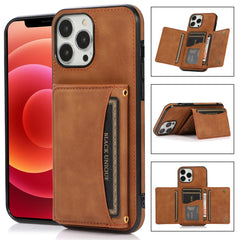 Three-fold Leather Phone Case with Card Slot & Wallet & Holder, For iPhone 13 Pro Max, For iPhone 13 Pro, For iPhone 13, For iPhone 13 mini, For iPhone 12 Pro Max, For iPhone 12 / 12 Pro