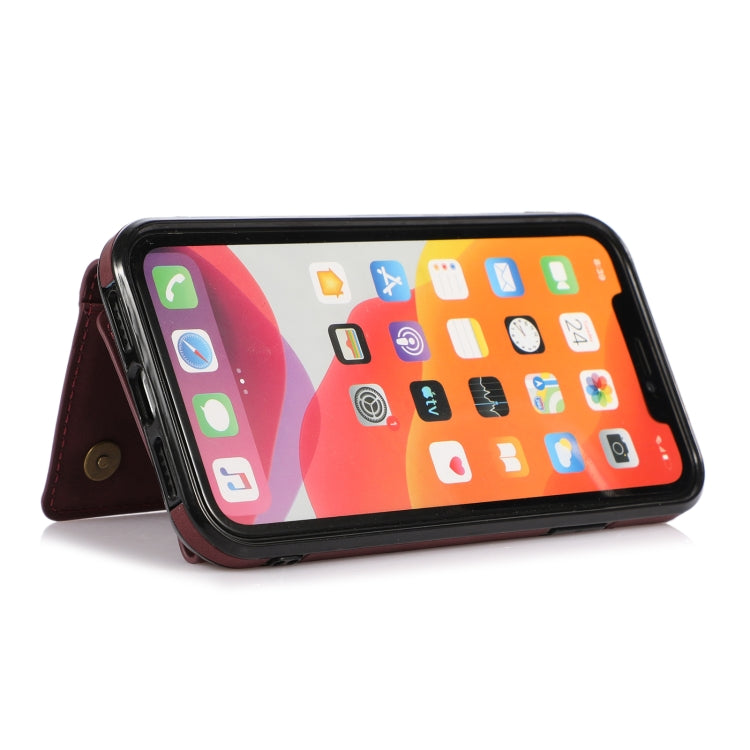 Dreifach gefaltete Leder-Telefonhülle mit Kartenfach &amp; Geldbörse &amp; Halter, für iPhone 12 mini, für iPhone 11 Pro Max, für iPhone 11 Pro, für iPhone 11, für iPhone XR, für iPhone 8 Plus &amp; 7 Plus