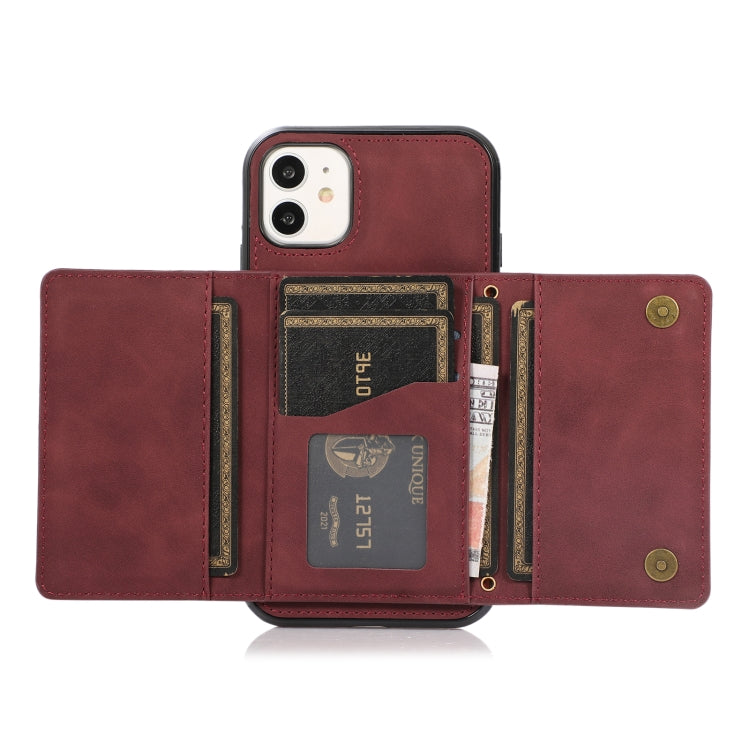 Dreifach gefaltete Leder-Telefonhülle mit Kartenfach &amp; Geldbörse &amp; Halter, für iPhone 12 mini, für iPhone 11 Pro Max, für iPhone 11 Pro, für iPhone 11, für iPhone XR, für iPhone 8 Plus &amp; 7 Plus