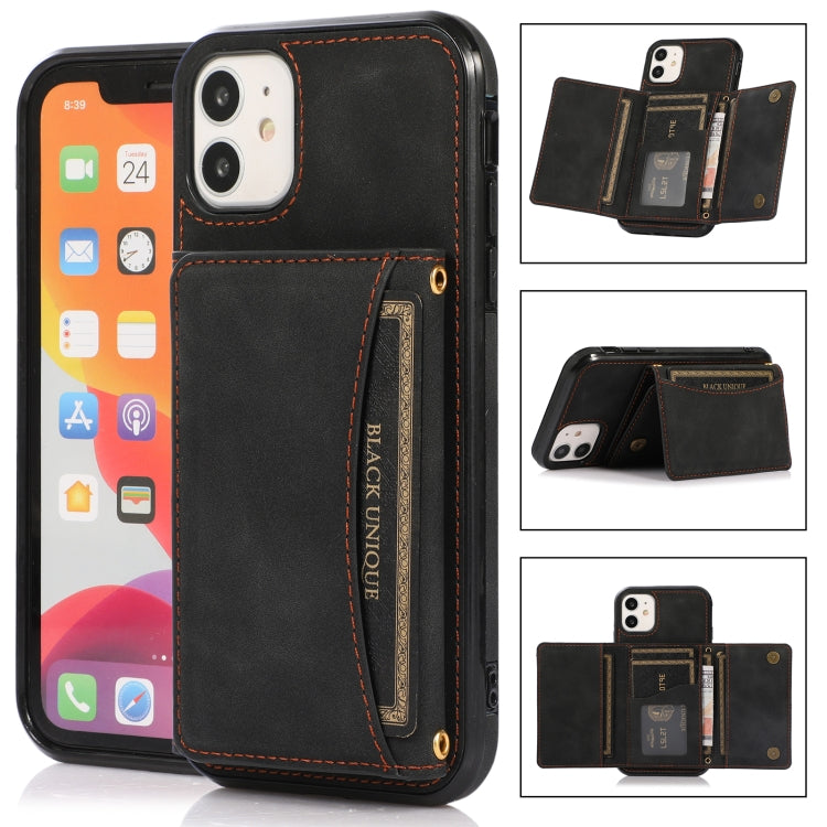 Dreifach gefaltete Leder-Telefonhülle mit Kartenfach &amp; Geldbörse &amp; Halter, für iPhone 12 mini, für iPhone 11 Pro Max, für iPhone 11 Pro, für iPhone 11, für iPhone XR, für iPhone 8 Plus &amp; 7 Plus