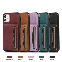 Three-fold Leather Phone Case with Card Slot & Wallet & Holder, For iPhone 12 mini, For iPhone 11 Pro Max, For iPhone 11 Pro, For iPhone 11, For iPhone XR, For iPhone 8 Plus & 7 Plus