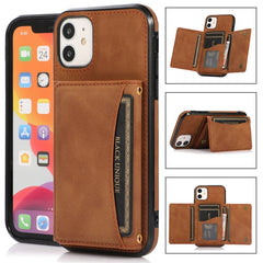 Three-fold Leather Phone Case with Card Slot & Wallet & Holder, For iPhone 12 mini, For iPhone 11 Pro Max, For iPhone 11 Pro, For iPhone 11, For iPhone XR, For iPhone 8 Plus & 7 Plus