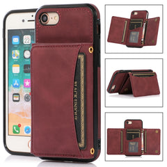 Three-fold Leather Phone Case with Card Slot & Wallet & Holder, For iPhone SE 2022 / SE 2020 / 8 / 7