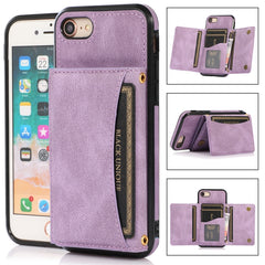 Three-fold Leather Phone Case with Card Slot & Wallet & Holder, For iPhone SE 2022 / SE 2020 / 8 / 7