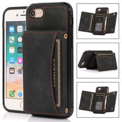 Three-fold Leather Phone Case with Card Slot & Wallet & Holder, For iPhone SE 2022 / SE 2020 / 8 / 7