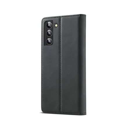 LC.IMEEKE Soft PU + TPU Magnetic Skin-friendly Feeling Leather Phone Case, For Samsung Galaxy S22+ 5G