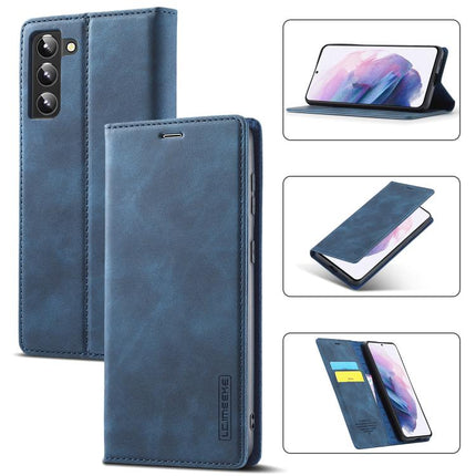 LC.IMEEKE Soft PU + TPU Magnetic Skin-friendly Feeling Leather Phone Case, For Samsung Galaxy S22+ 5G