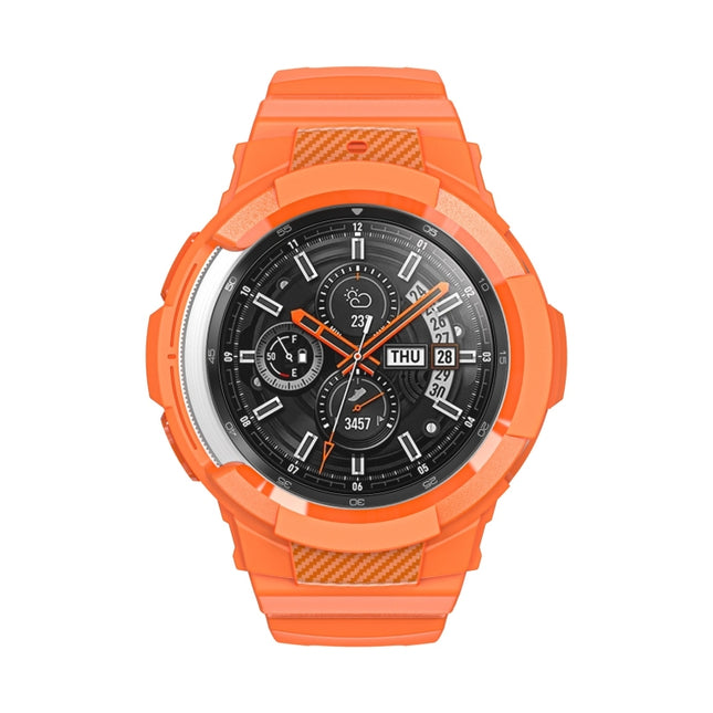 Carbon Fiber Sport Silicone Integrated Watchband, For Samsung Galaxy Watch4 40mm, For Samsung Galaxy Watch4 Classic 42mm