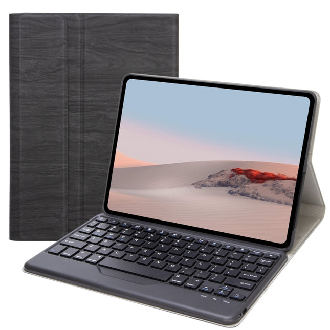 SFGO Tree Texture Bluetooth Keyboard Leather Case, SFGO Black + Black, SFGO Black + White
