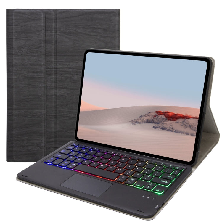 SFGO-AS Tree Texture Backlight Bluetooth Keyboard Leather Case with Touchpad
