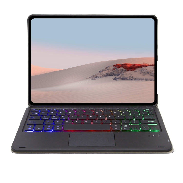 SFGO-AS Tree Texture Backlight Bluetooth Keyboard Leather Case with Touchpad