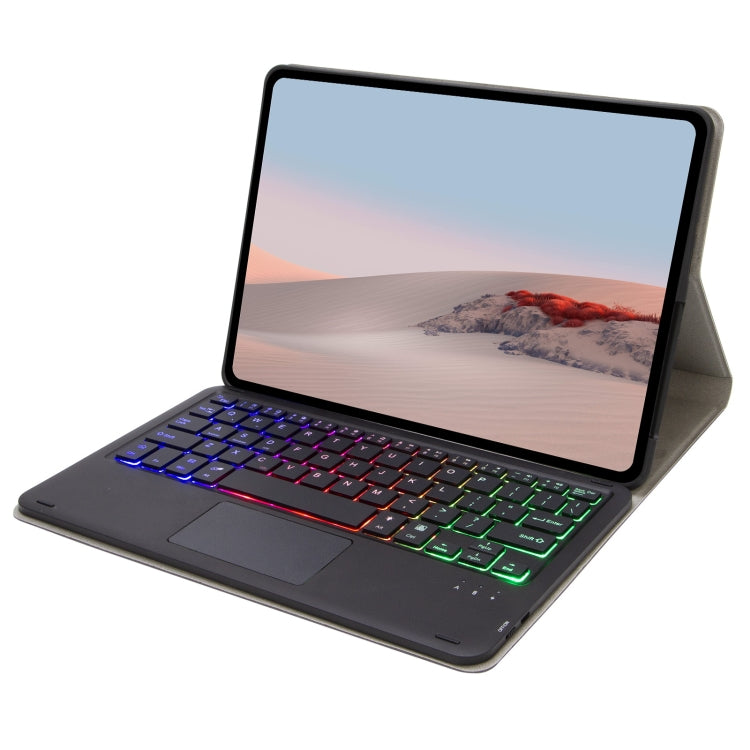 SFGO-AS Tree Texture Backlight Bluetooth Keyboard Leather Case with Touchpad