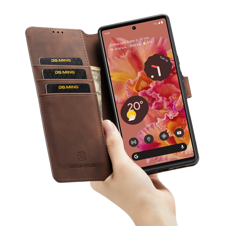 DG.MING Retro Oil Side Horizontal Flip Leather Case with Holder & Card Slots & Wallet, For Google Pixel 6, For Google Pixel 6 Pro, For Huawei P50, For Huawei P50 Pro