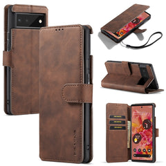 DG.MING Retro Oil Side Horizontal Flip Leather Case with Holder & Card Slots & Wallet, For Google Pixel 6, For Google Pixel 6 Pro, For Huawei P50, For Huawei P50 Pro