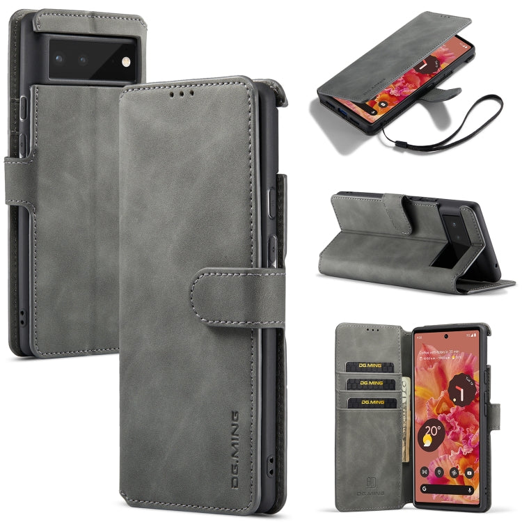 DG.MING Retro Oil Side Horizontal Flip Leather Case with Holder & Card Slots & Wallet, For Google Pixel 6, For Google Pixel 6 Pro, For Huawei P50, For Huawei P50 Pro