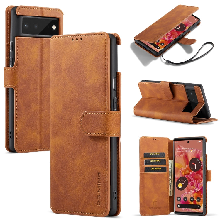 DG.MING Retro Oil Side Horizontal Flip Leather Case with Holder & Card Slots & Wallet, For Google Pixel 6, For Google Pixel 6 Pro, For Huawei P50, For Huawei P50 Pro