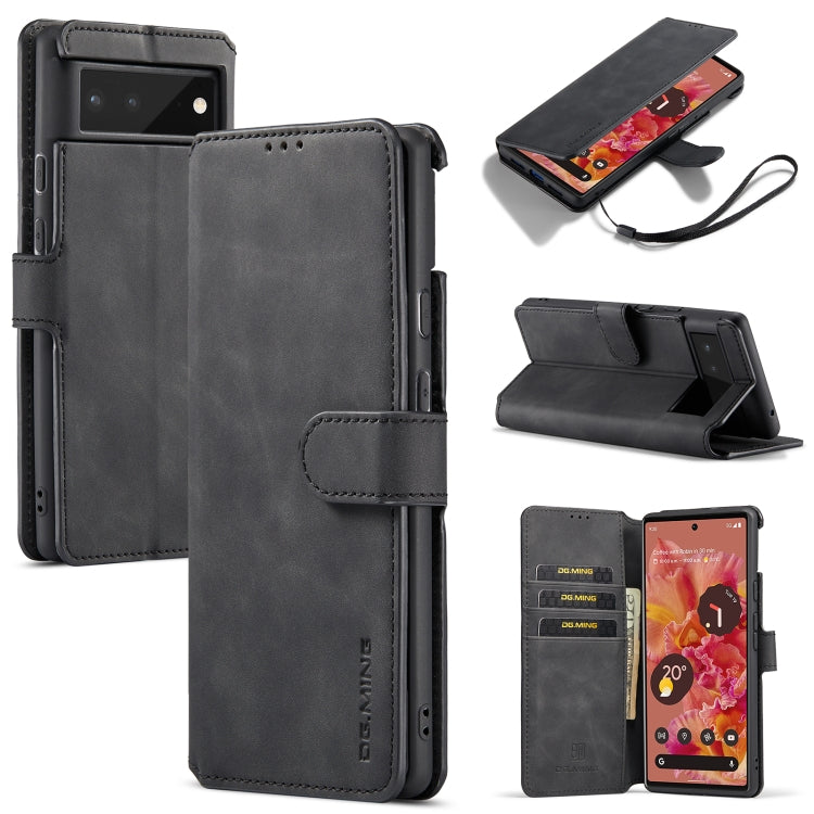 DG.MING Retro Oil Side Horizontal Flip Leather Case with Holder & Card Slots & Wallet, For Google Pixel 6, For Google Pixel 6 Pro, For Huawei P50, For Huawei P50 Pro