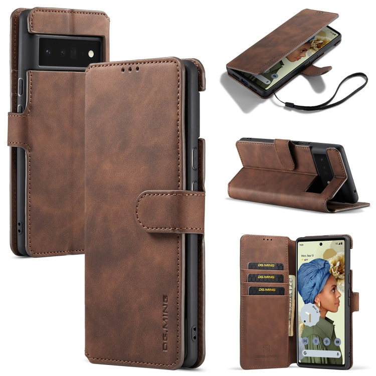 DG.MING Retro Oil Side Horizontal Flip Leather Case with Holder & Card Slots & Wallet, For Google Pixel 6, For Google Pixel 6 Pro, For Huawei P50, For Huawei P50 Pro