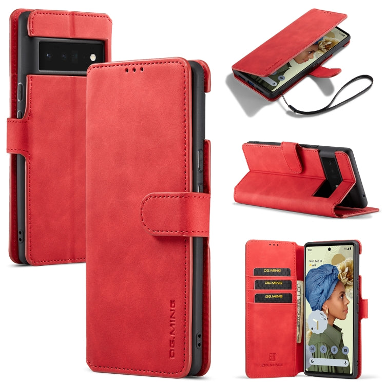 DG.MING Retro Oil Side Horizontal Flip Leather Case with Holder & Card Slots & Wallet, For Google Pixel 6, For Google Pixel 6 Pro, For Huawei P50, For Huawei P50 Pro