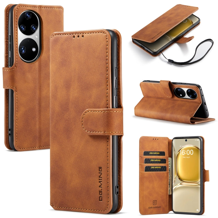 DG.MING Retro Oil Side Horizontal Flip Leather Case with Holder & Card Slots & Wallet, For Google Pixel 6, For Google Pixel 6 Pro, For Huawei P50, For Huawei P50 Pro