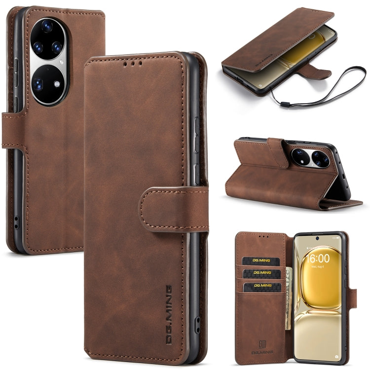 DG.MING Retro Oil Side Horizontal Flip Leather Case with Holder & Card Slots & Wallet, For Google Pixel 6, For Google Pixel 6 Pro, For Huawei P50, For Huawei P50 Pro