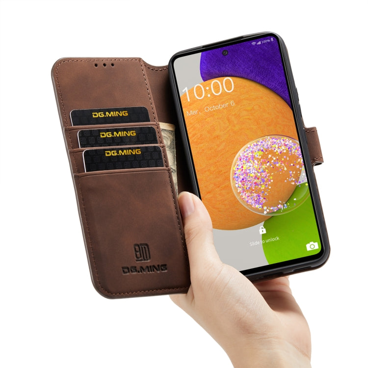 DG.MING Retro Oil Side Horizontal Flip Leather Case with Holder & Card Slots & Wallet, For Samsung Galaxy A53 5G, For Samsung Galaxy S22, For Samsung Galaxy S22 Ultra, For Samsung Galaxy S22+