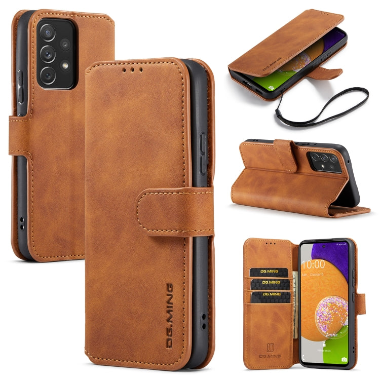 DG.MING Retro Oil Side Horizontal Flip Leather Case with Holder & Card Slots & Wallet, For Samsung Galaxy A53 5G, For Samsung Galaxy S22, For Samsung Galaxy S22 Ultra, For Samsung Galaxy S22+