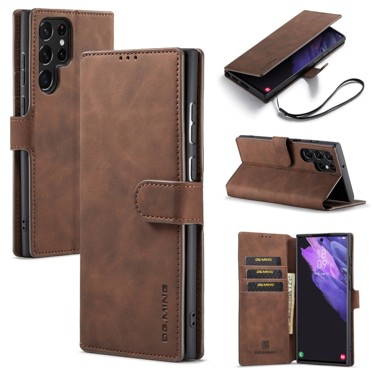 DG.MING Retro Oil Side Horizontal Flip Leather Case with Holder & Card Slots & Wallet, For Samsung Galaxy A53 5G, For Samsung Galaxy S22, For Samsung Galaxy S22 Ultra, For Samsung Galaxy S22+