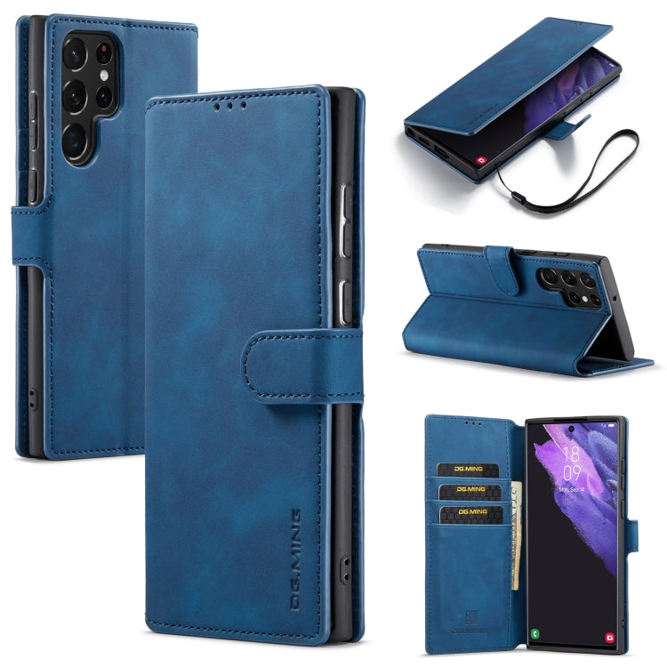 DG.MING Retro Oil Side Horizontal Flip Leather Case with Holder & Card Slots & Wallet, For Samsung Galaxy A53 5G, For Samsung Galaxy S22, For Samsung Galaxy S22 Ultra, For Samsung Galaxy S22+