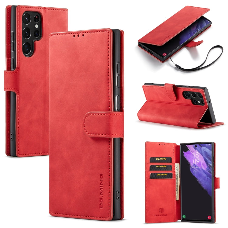 DG.MING Retro Oil Side Horizontal Flip Leather Case with Holder & Card Slots & Wallet, For Samsung Galaxy A53 5G, For Samsung Galaxy S22, For Samsung Galaxy S22 Ultra, For Samsung Galaxy S22+