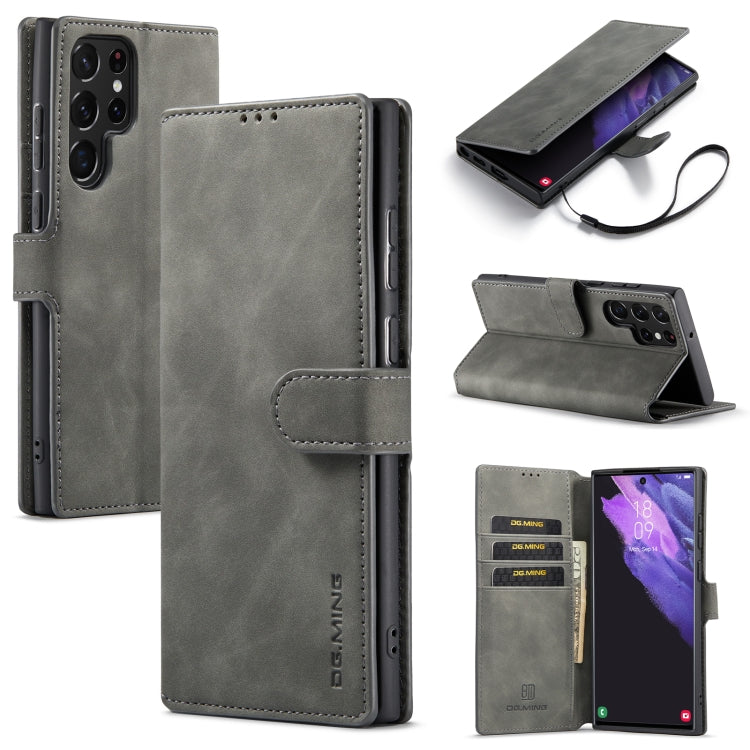 DG.MING Retro Oil Side Horizontal Flip Leather Case with Holder & Card Slots & Wallet, For Samsung Galaxy A53 5G, For Samsung Galaxy S22, For Samsung Galaxy S22 Ultra, For Samsung Galaxy S22+