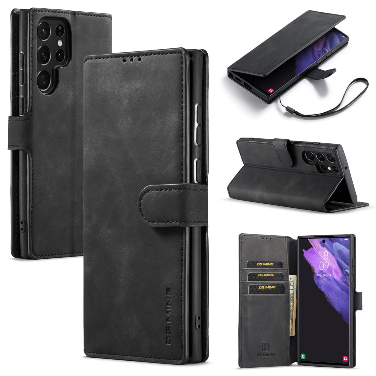 DG.MING Retro Oil Side Horizontal Flip Leather Case with Holder & Card Slots & Wallet, For Samsung Galaxy A53 5G, For Samsung Galaxy S22, For Samsung Galaxy S22 Ultra, For Samsung Galaxy S22+