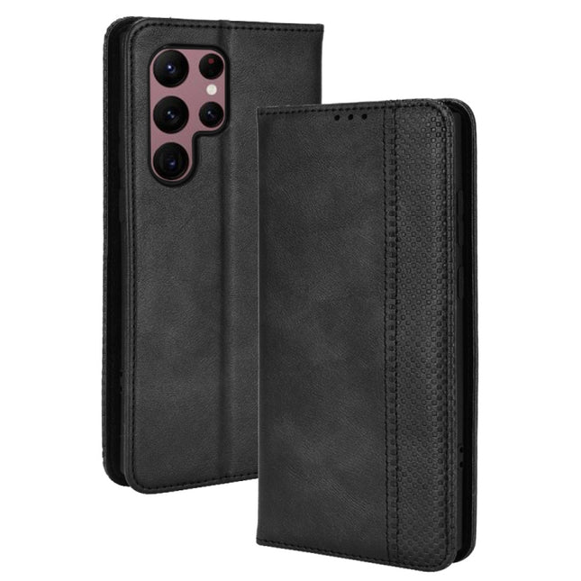 Magnetic Buckle Retro Texture Leather Phone Case, For Samsung Galaxy S22 Ultra 5G, For Sharp Aquos Wish, For Xiaomi 12, For OnePlus 10 Pro 5G, For Umidigi A11s, For ZTE Libero 5G II