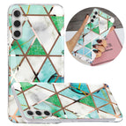 For Samsung Galaxy A13 / Green White Rhombus