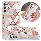 For Samsung Galaxy A13 / Pink White Rhombus
