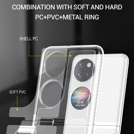 Ring Holder Transparent PC Phone Case, For Huawei P50 Pocket
