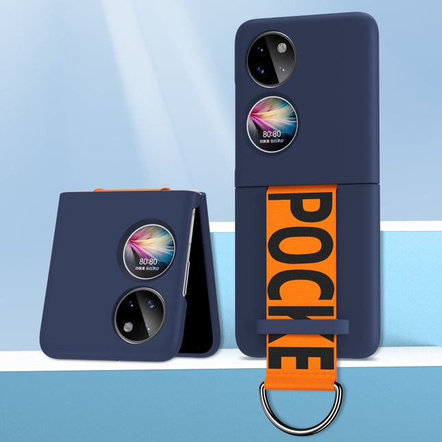 Wrist Strap Skin Feel Frosted PC Phone Case, For Huawei P50 Pocket