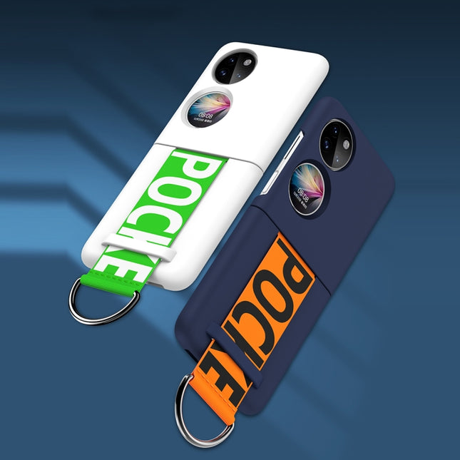 Wrist Strap Skin Feel Frosted PC Phone Case, For Huawei P50 Pocket