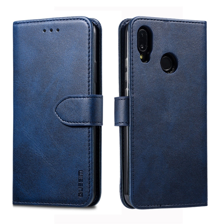 GUSSIM Business Style Horizontal Flip Leather Case with Holder & Card Slots & Wallet, For Huawei P20 Lite, For Huawei P30, For Galaxy A20 / A30 / A40 / A60, For Galaxy A30s / A50 / A50S