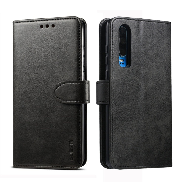 GUSSIM Business Style Horizontal Flip Leather Case with Holder & Card Slots & Wallet, For Huawei P20 Lite, For Huawei P30, For Galaxy A20 / A30 / A40 / A60, For Galaxy A30s / A50 / A50S