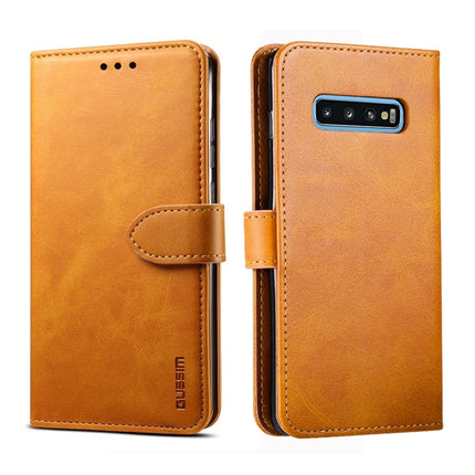 GUSSIM Business Style Horizontal Flip Leather Case with Holder & Card Slots & Wallet, For Galaxy S10+