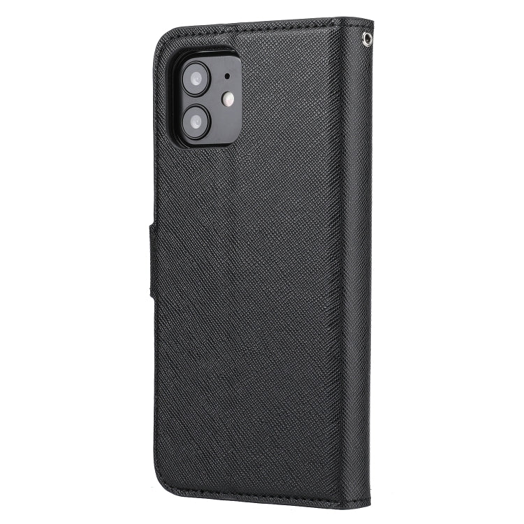 Abnehmbare Leder-Telefonhülle mit Kreuzstruktur, Für iPhone 12 mini, Für iPhone 12 / 12 Pro, Für iPhone 12 Pro Max, Für iPhone 11, Für iPhone 11 Pro, Für iPhone 11 Pro Max, Für iPhone XS / X, Für iPhone XR