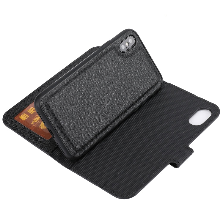 Cross Texture Detachable Leather Phone Case, For iPhone XS / X, For iPhone XR, For iPhone XS Max, For iPhone SE 2022 / SE 2020 / 8 / 7, For iPhone 8 Plus / 7 Plus